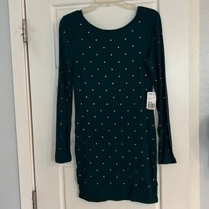 4/$20 Forever 21 embellished body con dress Sz L